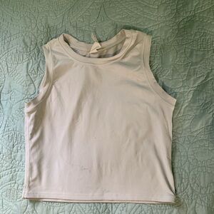 Cropped tight fit sleeveless tank